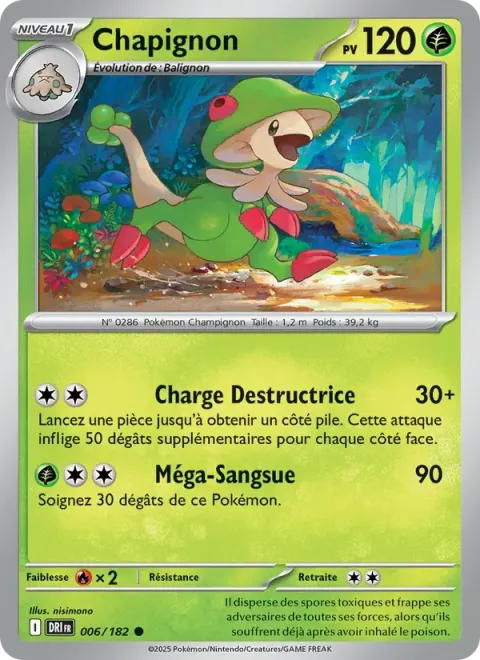 Carte Pokémon Chapignon 006/182, extension Rivalités Destinées