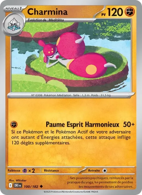 Carte Pokémon Charmina 100/182, extension Rivalités Destinées