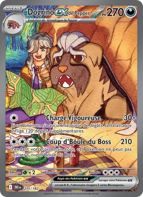 Carte Pokémon Dogrino-ex de Pepper 235/182, extension Rivalités Destinées