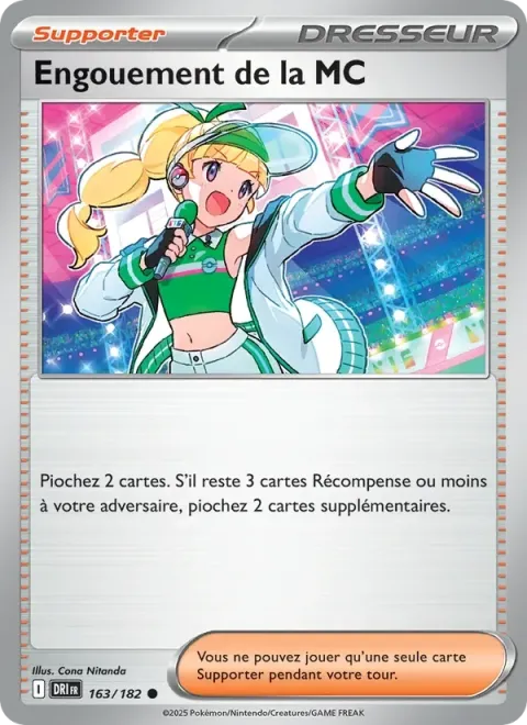 Carte Pokémon Engouement de la MC 163/182, extension Rivalités Destinées