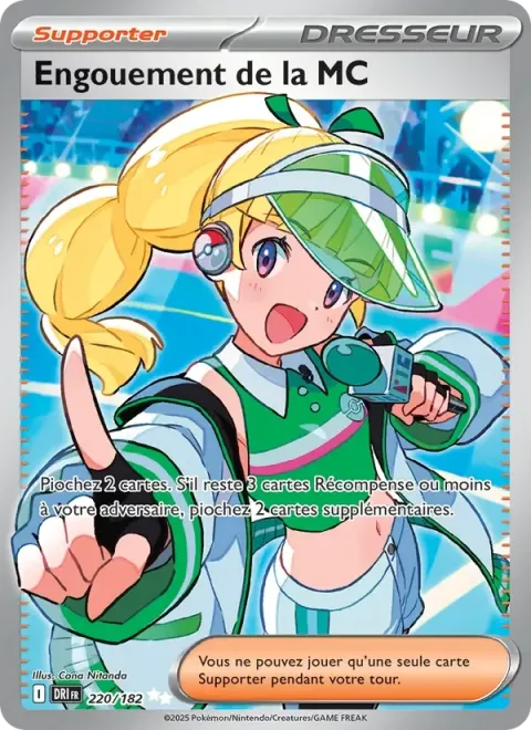 Carte Pokémon Engouement de la MC 220/182, extension Rivalités Destinées