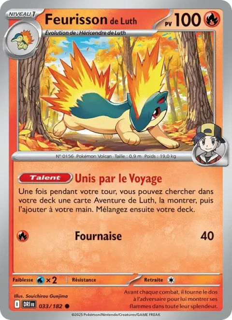 Carte Pokémon Feurisson de Luth 033/182, extension Rivalités Destinées