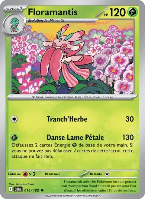 Carte Pokémon Floramantis 014/182, extension Rivalités Destinées