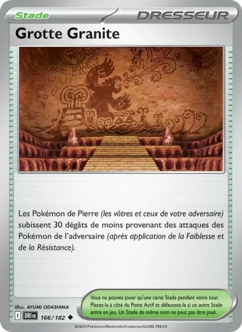 Carte Pokémon Grotte Granite 166/182, extension Rivalités Destinées