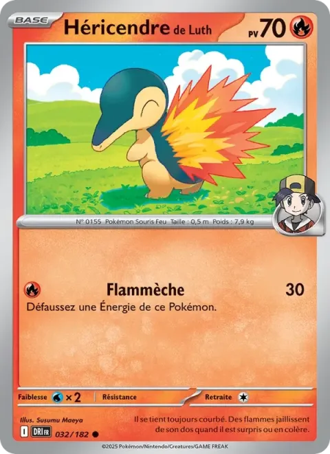 Carte Pokémon Héricendre de Luth 032/182, extension Rivalités Destinées