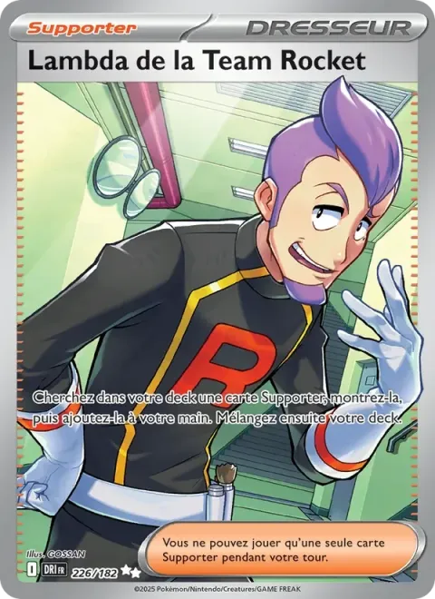Carte Pokémon Lambda de la Team Rocket 226/182, extension Rivalités Destinées