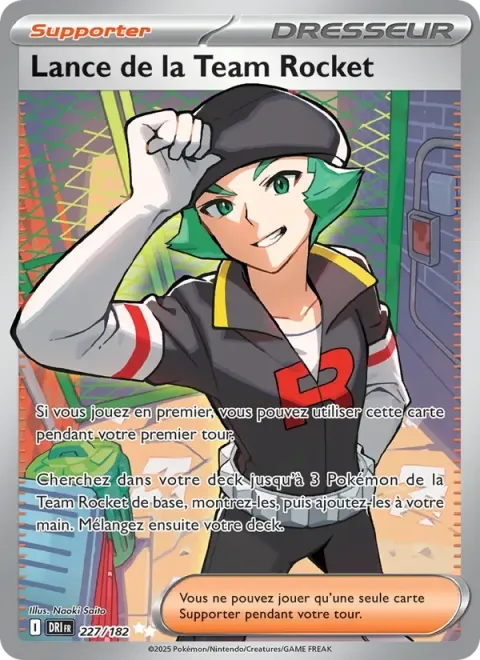 Carte Pokémon Lance de la Team Rocket 227/182, extension Rivalités Destinées