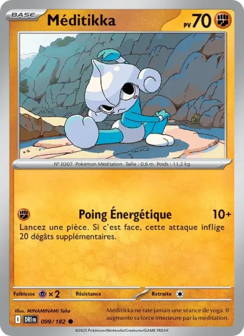 Carte Pokémon Méditikka 099/182, extension Rivalités Destinées