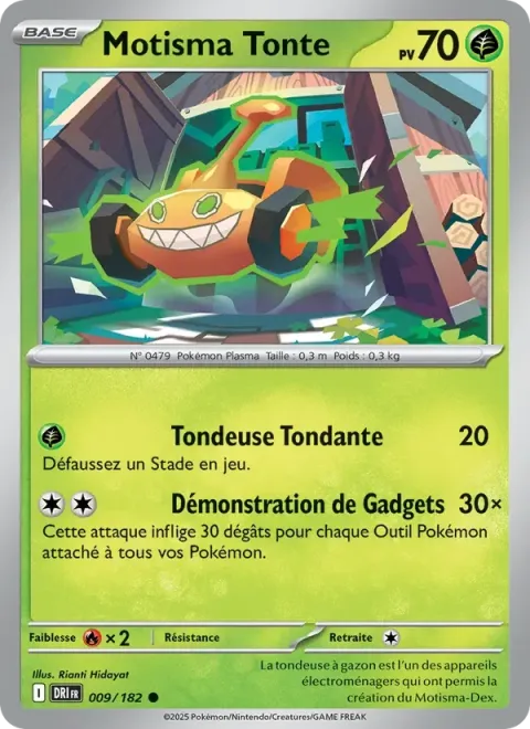 Carte Pokémon Motisma Tonte 009/182, extension Rivalités Destinées