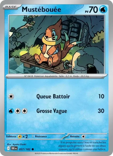 Carte Pokémon Mustébouée 057/182, extension Rivalités Destinées