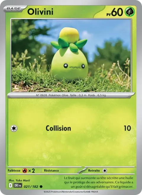 Carte Pokémon Olivini 021/182, extension Rivalités Destinées