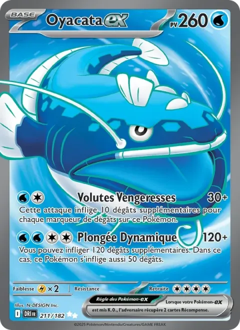 Carte Pokémon Oyacata-ex 211/182, extension Rivalités Destinées