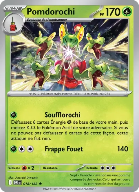 Carte Pokémon Pomdorochi 018/182, extension Rivalités Destinées