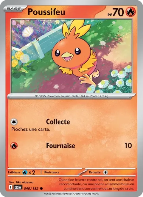 Carte Pokémon Poussifeu 040/182, extension Rivalités Destinées
