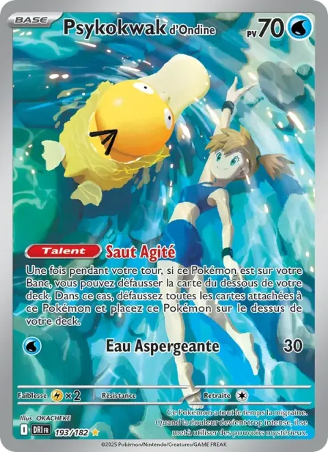 Carte Pokémon Psykokwak d’Ondine 193/182, extension Rivalités Destinées