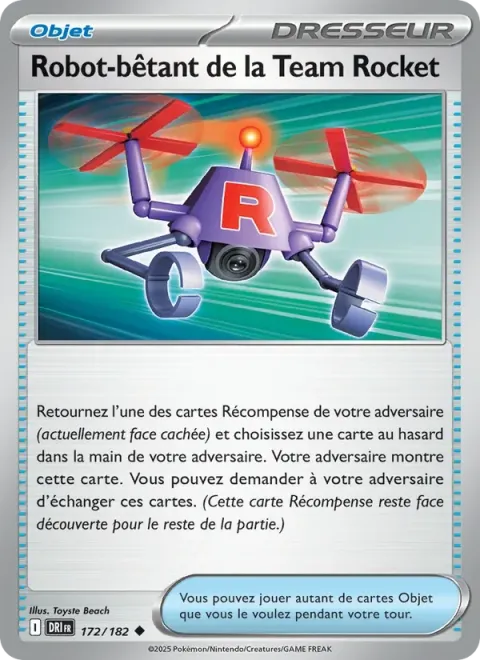 Carte Pokémon Robot-bêtant de la Team Rocket 172/182, extension Rivalités Destinées
