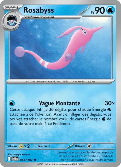 Carte Pokémon Rosabyss 056/182, extension Rivalités Destinées