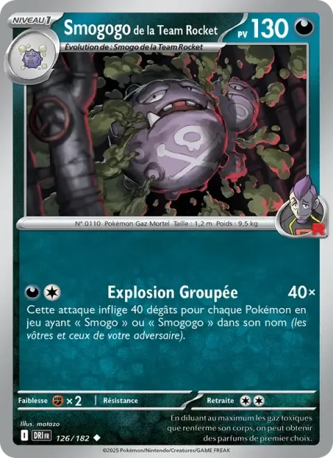 Carte Pokémon Smogogo de la Team Rocket 126/182, extension Rivalités Destinées