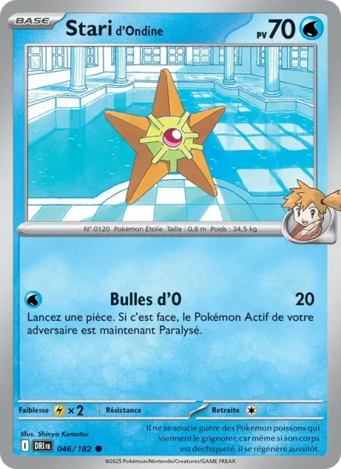 Carte Pokémon Stari d’Ondine 046/182, extension Rivalités Destinées