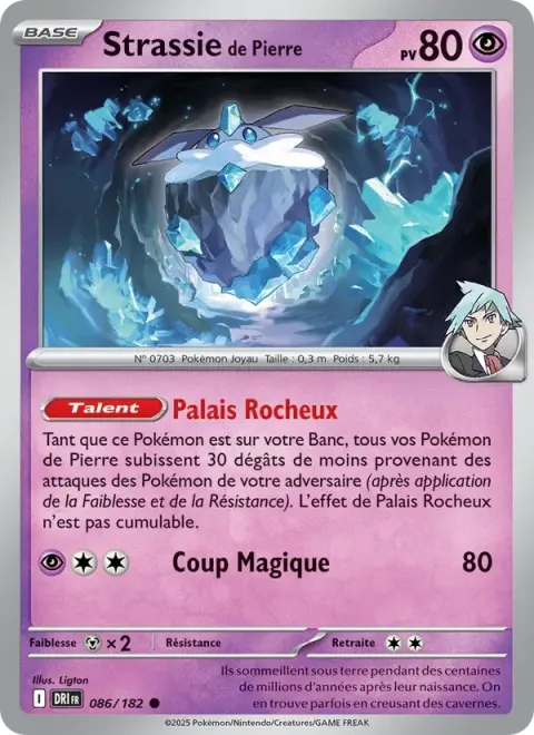 Carte Pokémon Strassie de Pierre 086/182, extension Rivalités Destinées