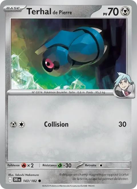 Carte Pokémon Terhal de Pierre 143/182, extension Rivalités Destinées