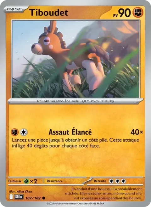 Carte Pokémon Tiboudet 107/182, extension Rivalités Destinées