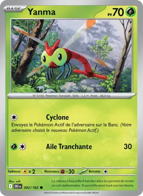 Carte Pokémon Yanma 002/182, extension Rivalités Destinées