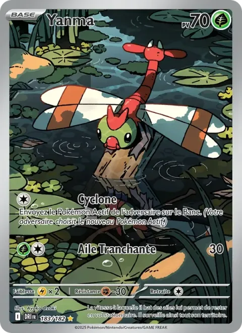 Carte Pokémon Yanma 183/182, extension Rivalités Destinées