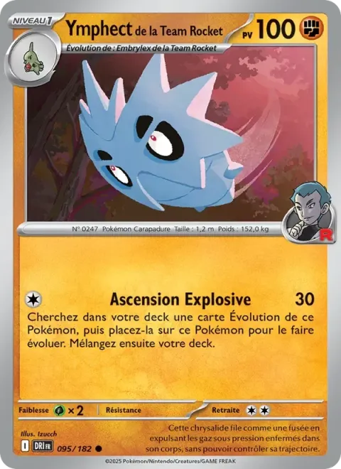 Carte Pokémon Ymphect de la Team Rocket 095/182, extension Rivalités Destinées