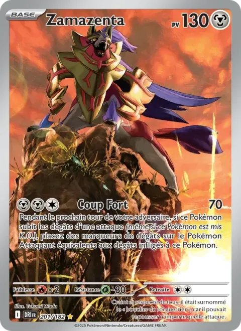Carte Pokémon Zamazenta 201/182, extension Rivalités Destinées