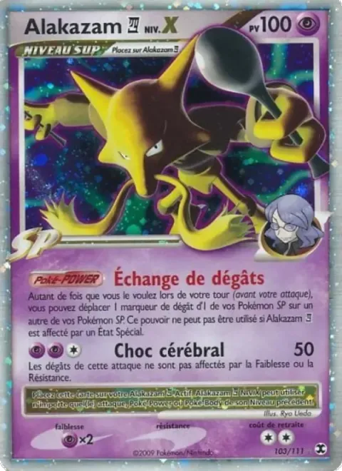 Carte Pokémon Alakazam 4 Niv. X 103/111, extension Rivaux Émergeants