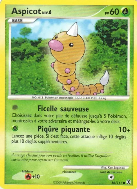 Carte Pokémon Aspicot Niv. 6 086/111, extension Rivaux Émergeants