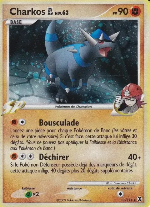 Carte Pokémon Charkos GL Niv. 63 011/111, extension Rivaux Émergeants