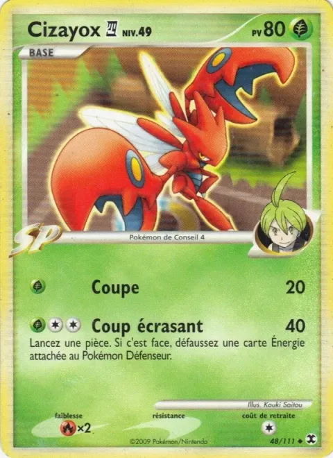 Carte Pokémon Cizayox 4 Niv. 49 048/111, extension Rivaux Émergeants