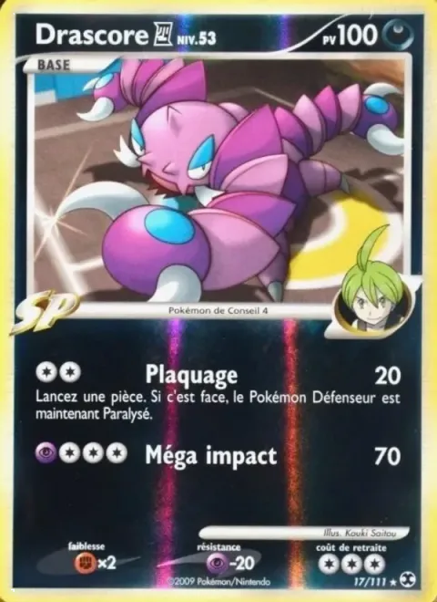 Carte Pokémon Drascore 4 Niv. 53 017/111, extension Rivaux Émergeants