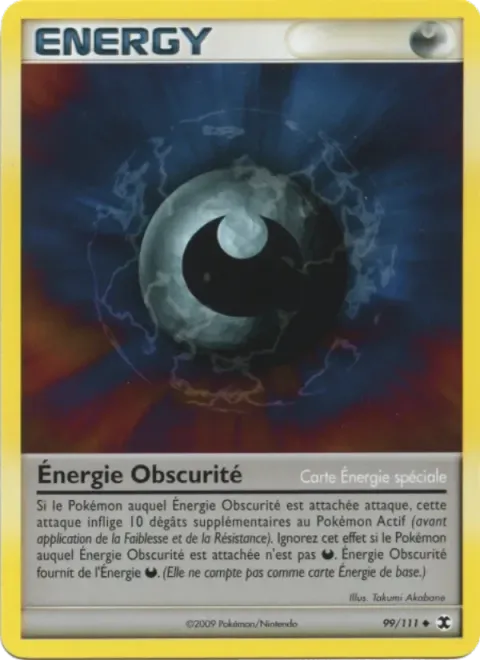 Carte Pokémon Énergie Obscurité 099/111, extension Rivaux Émergeants