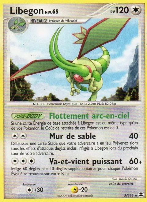 Carte Pokémon Flygon Niv. 65 005/111, extension Rivaux Émergeants