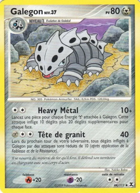 Carte Pokémon Galegon Niv. 37 044/111, extension Rivaux Émergeants