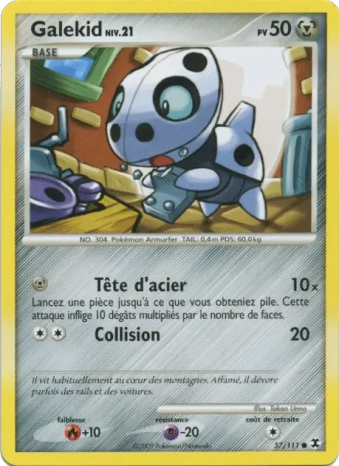 Carte Pokémon Galekid Niv. 21 057/111, extension Rivaux Émergeants