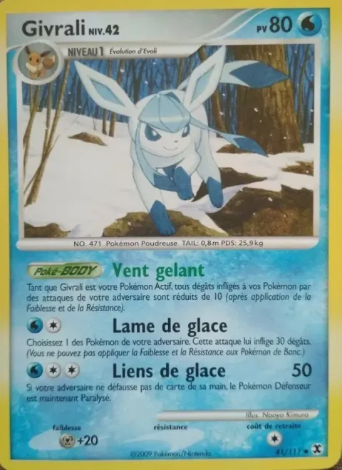 Carte Pokémon Givrali Niv. 42 041/111, extension Rivaux Émergeants