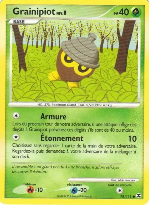 Carte Pokémon Grainipiot Niv. 8 078/111, extension Rivaux Émergeants