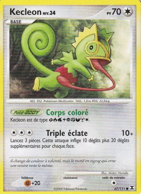 Carte Pokémon Kecleon Niv. 34 067/111, extension Rivaux Émergeants