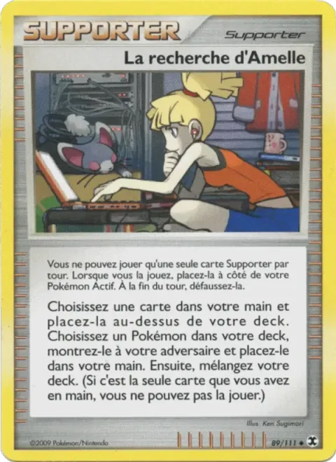 Carte Pokémon La recherche d’Amelle 089/111, extension Rivaux Émergeants