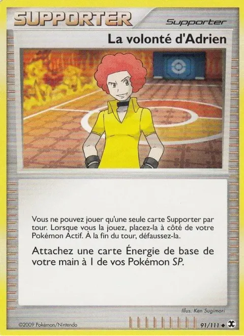 Carte Pokémon La volonté d’Adrien 091/111, extension Rivaux Émergeants