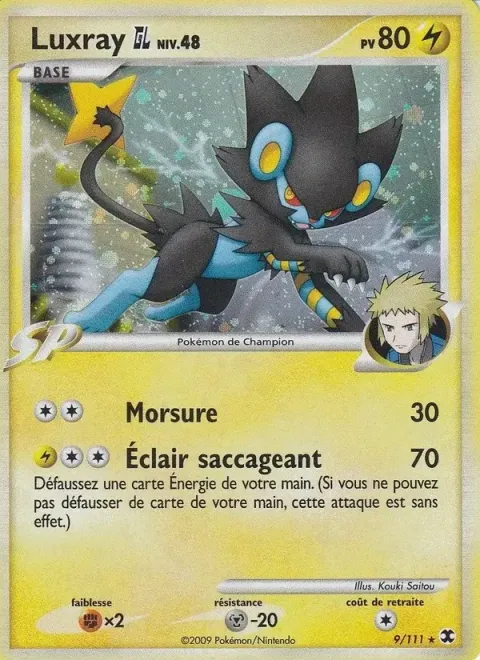 Carte Pokémon Luxray GL Niv. 48 009/111, extension Rivaux Émergeants