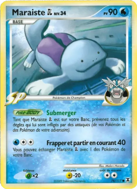 Carte Pokémon Maraiste GL Niv. 34 076/111, extension Rivaux Émergeants