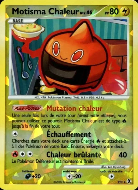 Carte Pokémon Motisma Chaleur Niv. 46 RT3/RT6, extension Rivaux Émergeants