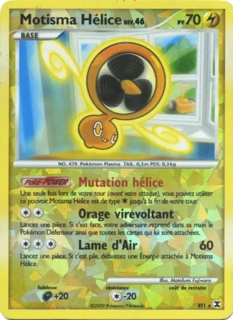 Carte Pokémon Motisma Hélice Niv. 46 RT1/RT6, extension Rivaux Émergeants