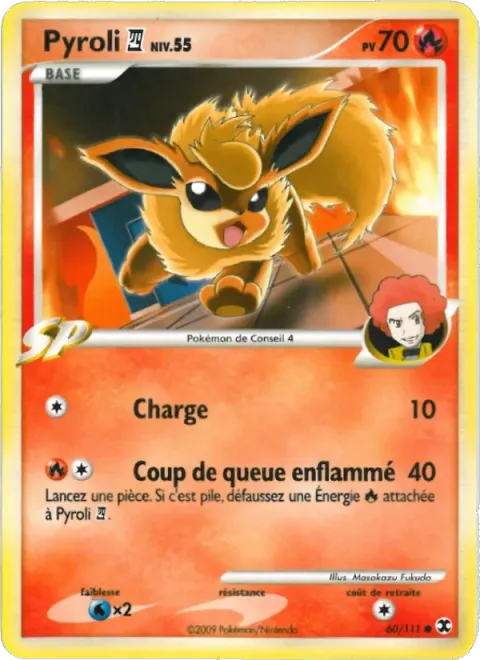 Carte Pokémon Pyroli 4 Niv. 55 060/111, extension Rivaux Émergeants