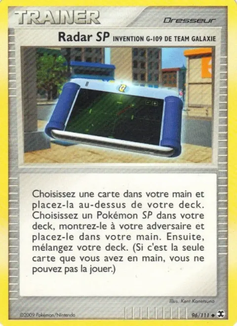 Carte Pokémon Radar SP Invention G-109 de Team Galaxie 096/111, extension Rivaux Émergeants